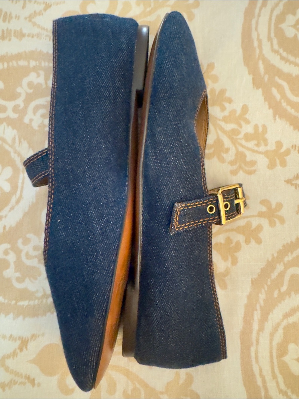 ADORBS AF MADEWELL REMY DENIM MARYJANE FLATS MINT CONDITION SIZE 8 1/2 MEDIUM - Picture 2 of 6